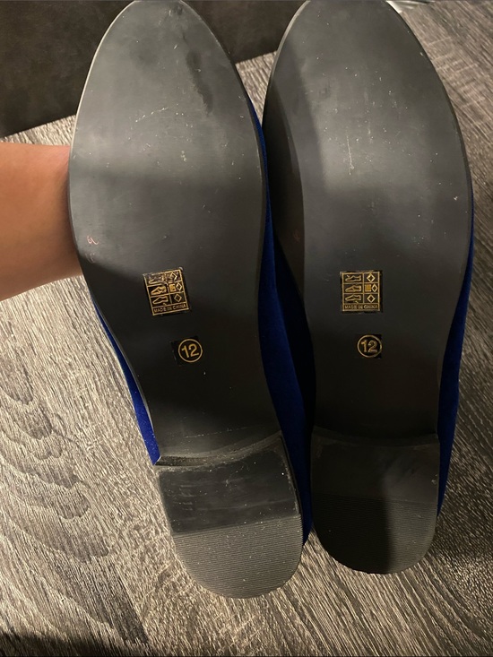 Blue Velvet Embellished Men’s Loafers